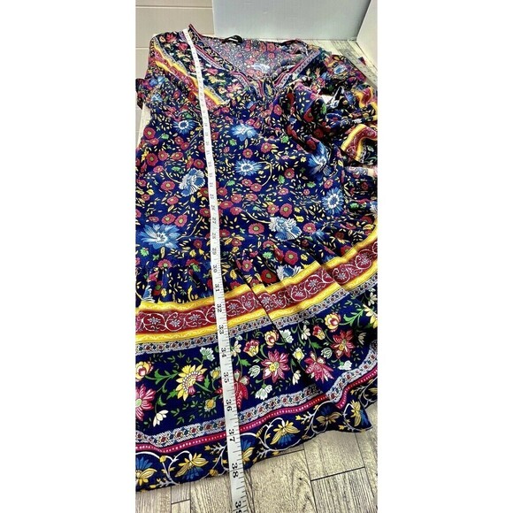 Zesica Cottagecore Bohemian Floral Print Wrap Around Dress Sz XL - Picture 14 of 14